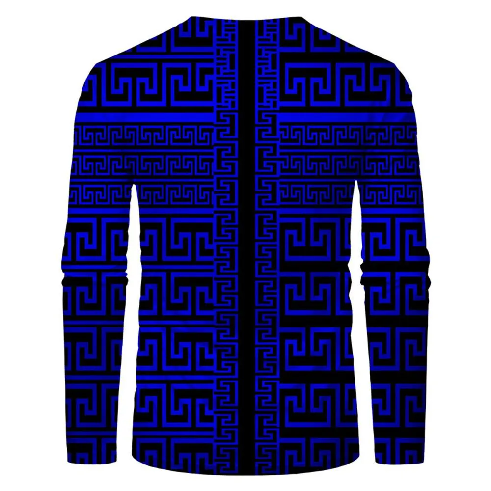3D Graphic Long Sleeve Shirts Geometric Art