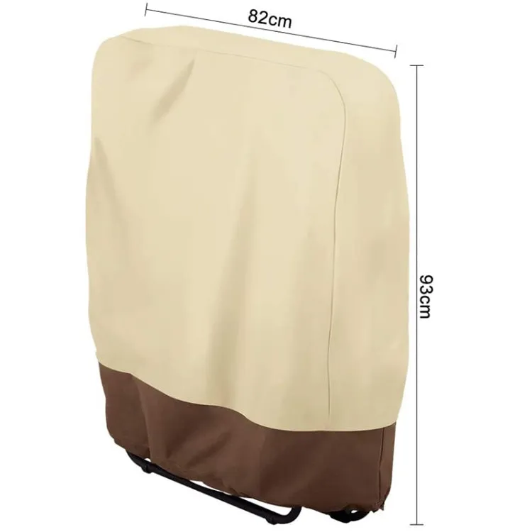 82x93cm Outdoor Deck Chair Cover Waterproof Garden Terrace Patio Chair Cover, Fabric: 600D Oxford(Black)