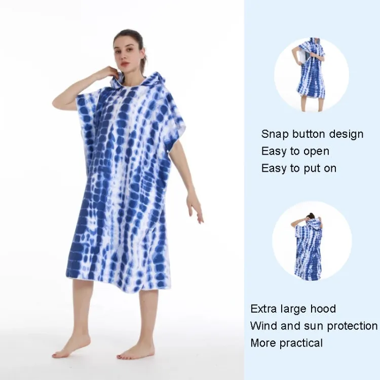 Adult Hooded Bath Towel Fine Fiber Beach Quick Dry Bathrobe, Size: 110x75cm(Pink Leopard Print)