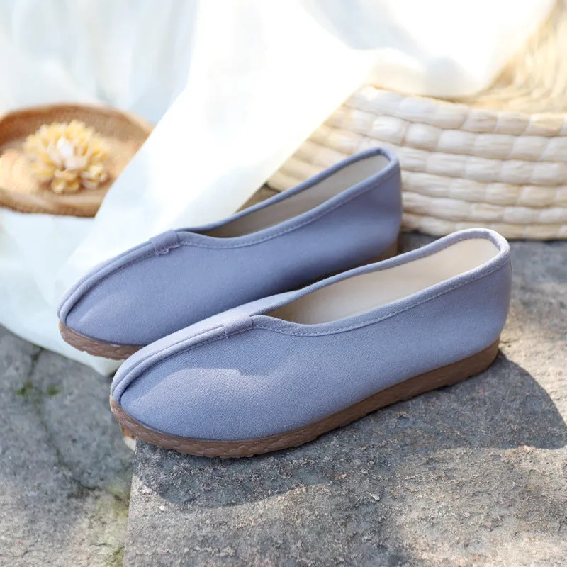 Cool Beijing Cloth Pumps Cotton Round Canvas Shoes