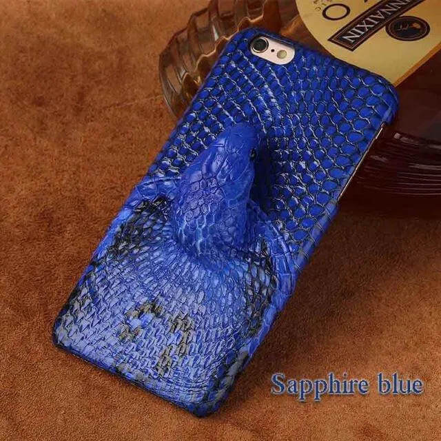 Custom Real Snake Skin Iphone Cases with Snake Head design