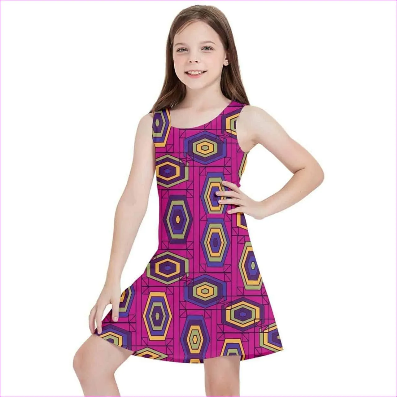 Geode in Color Kids Lightweight Sleeveless Dress