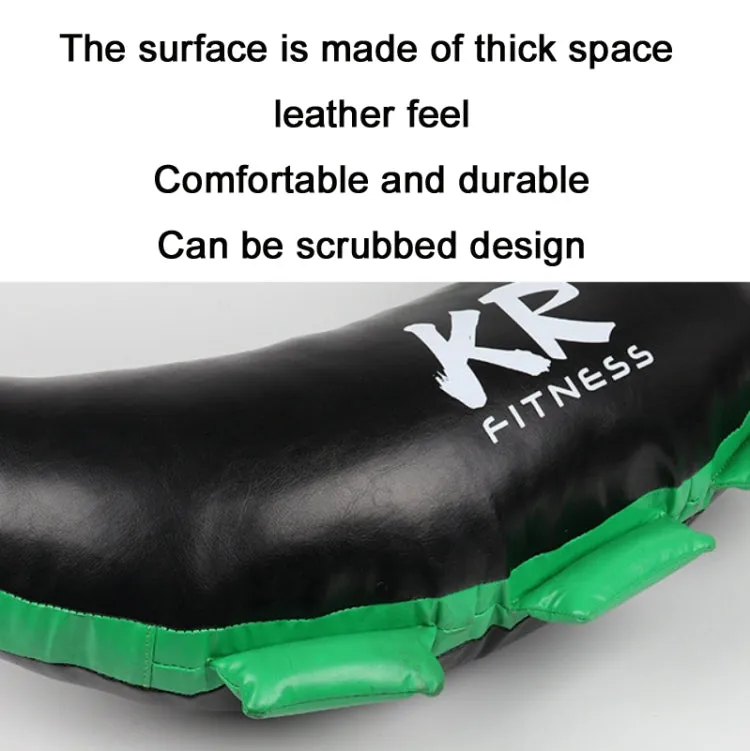 KR Fitness Training Sandbag Weight-Bearing Exercise Equipment Croissant without Filler(Black Leather   Red Ribbon)