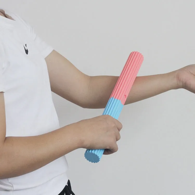 Silicone Multifunctional Fitness Bar Rehabilitation Training Arm Strength Bar Wrist Strength Forging Resistance Bar(Light Blue   Pink)