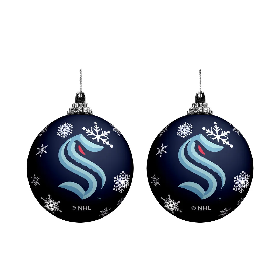 The Sports Vault NHL Seattle Kraken 2-Pack Light Up Ornaments